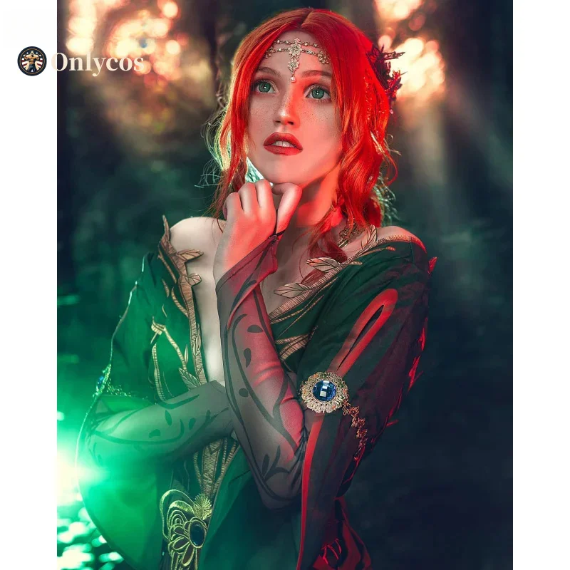 تريس ميريجولد كوسبلاي ذا ويتشر 3: وايلد هانت كوسبلاي زي جميل مثير لحفلة الهالوين زي لعب الأدوار للنساء Onlycos