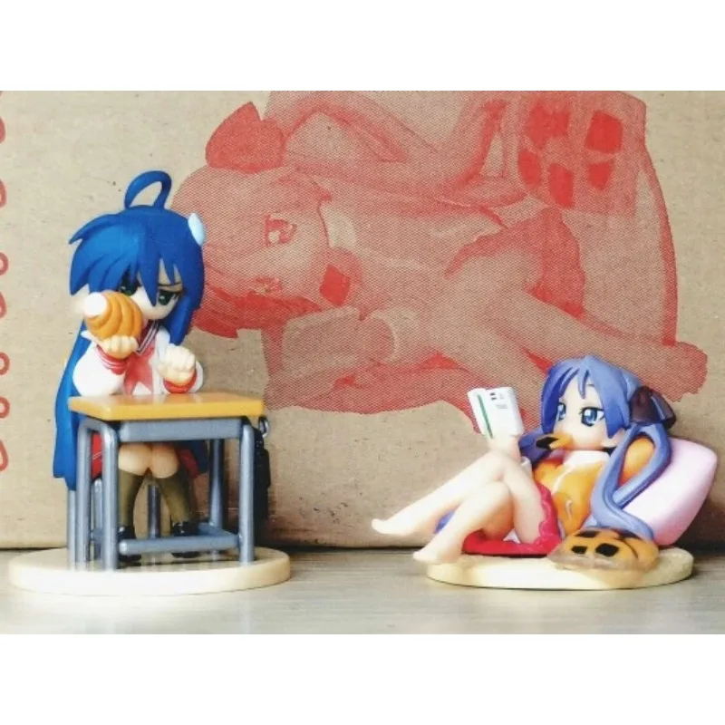 Оригинальная фигурка Kaiyodo Lucky Star: Изуми Коната, Хираги Кагами (Q-версия), мини-кукла в коробке-яйце, настольное украшение, около 6-8 см, в наличии
