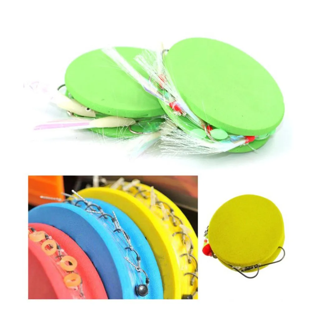 1 Set Carp Fishing Rig Winders Line Leader Winder EVA Spooler Plate Hook Storage Yellow,Green,Red