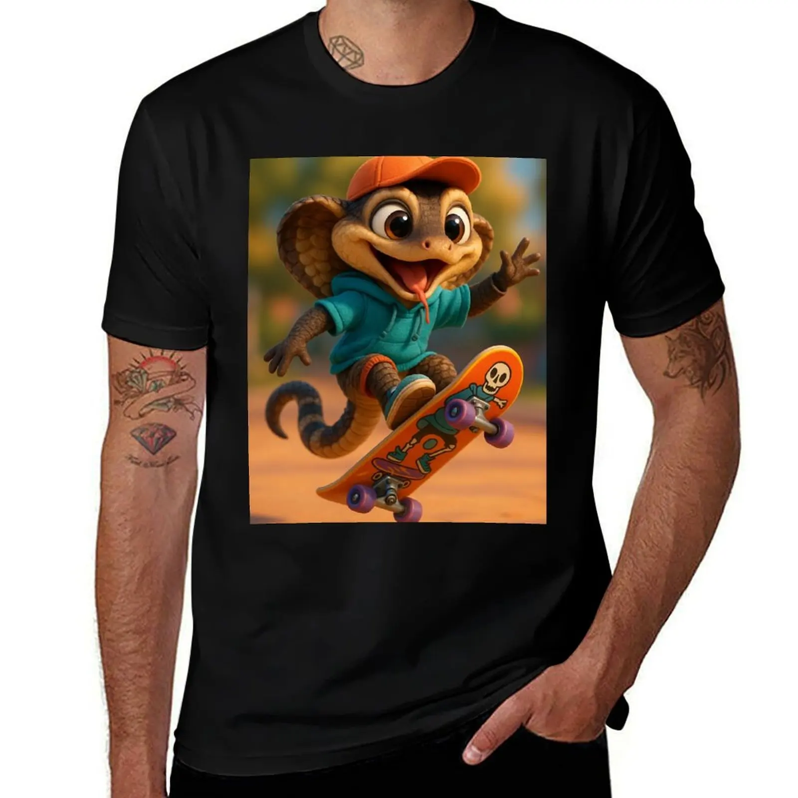 

Skater Cobra T-Shirt summer shirt oversized graphic tee tees men clothes