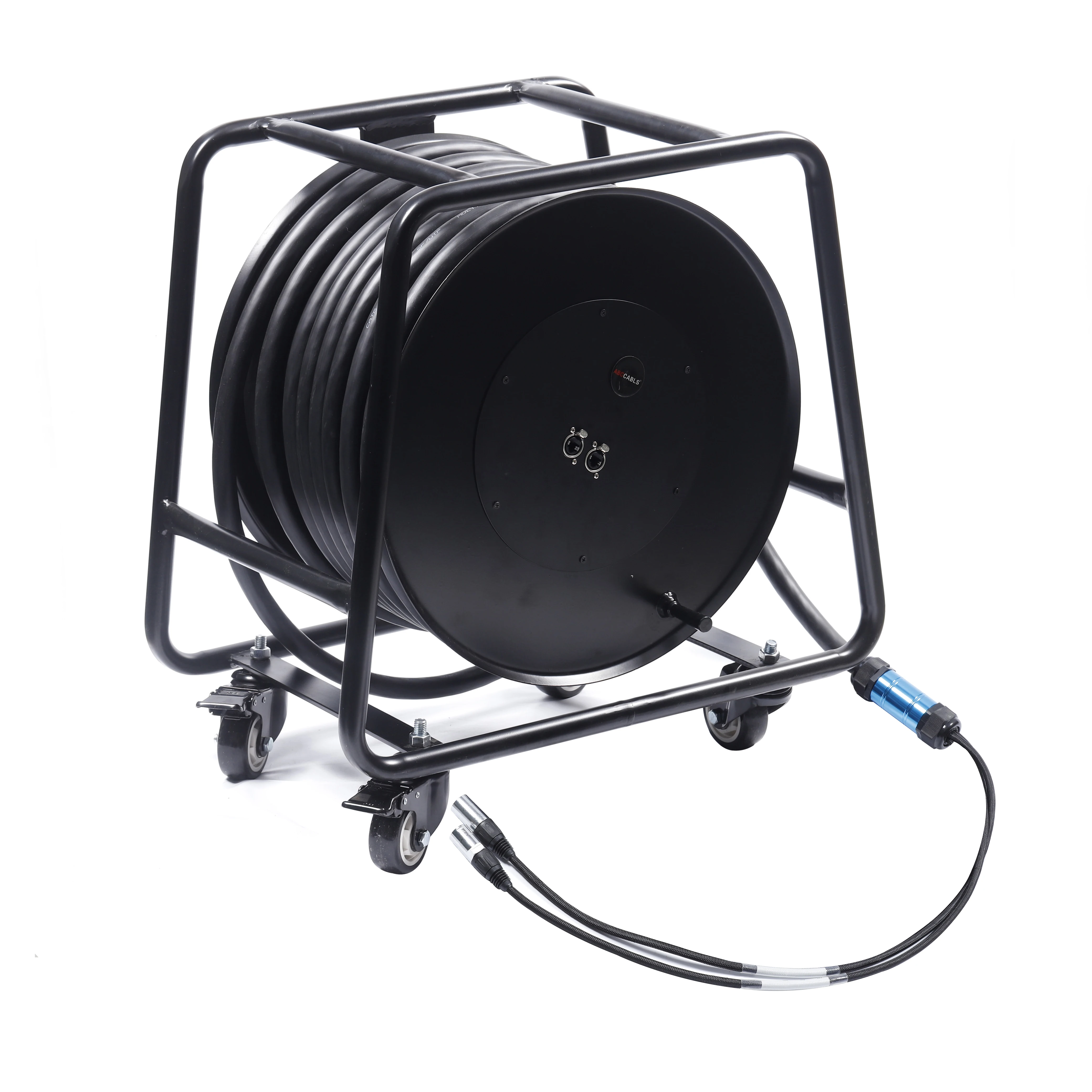 OEM Professional 2 Channels RJ45 Cat6 Shield Ethernet Network Snake Cable With Cable Reel Drum for Display Screen