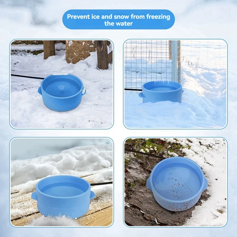 3.2L Heated Water Bowl For Dog Cat   Outdoor Heated Dog Bowl  Waterproof Heated Pet Bowl Smart Thermal-Dish Winter US Plug