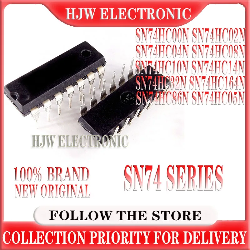 

100Pcs SN74HC00N 74HC00 DIP-14 SN74HC02N SN74HC04N SN74HC05N SN74HC08N SN74HC10N SN74HC14N SN74HC32N SN74HC86N SN74HC164N DIP