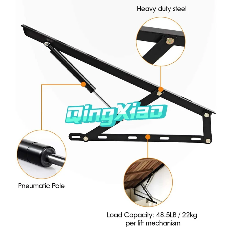 Bed Gas Lifter  Bed Box Lifter Mechanism Bed Hydraulic Lift for Saving Space CE Certified Heavy Duty Durable Easy Install Stable