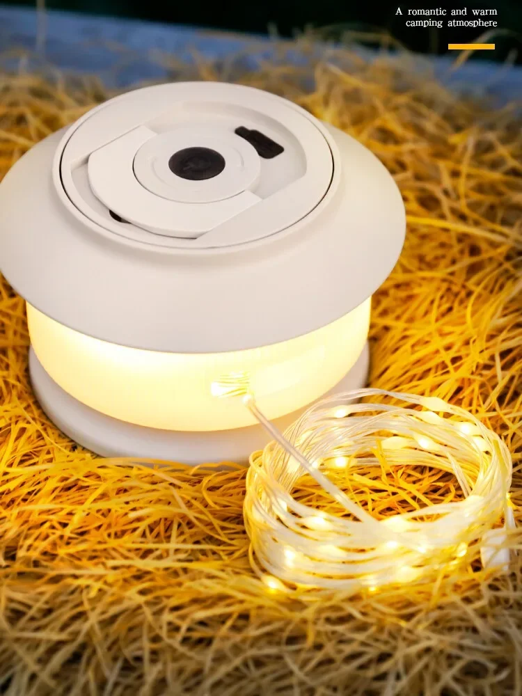 Outdoor camping Tape light Camping atmosphere Waterproof portable string lights tent Rechargeable led long battery life