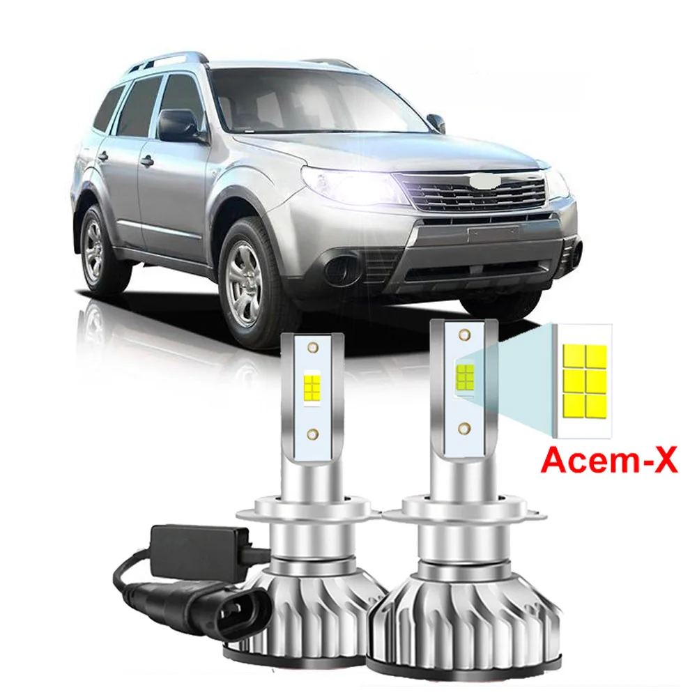 2Pcs Car LED Headlight Bulbs For Subaru Forester SH SJ 2008-2018 Led High LOW Beam Canbus（fit model with halogen bulb）