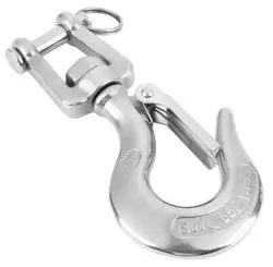 1000kg 650kg 350kg 150kg 304 Stainless Steel Swivel Lifting Hook Steel Eye Hook With Latch Rigging Accessory