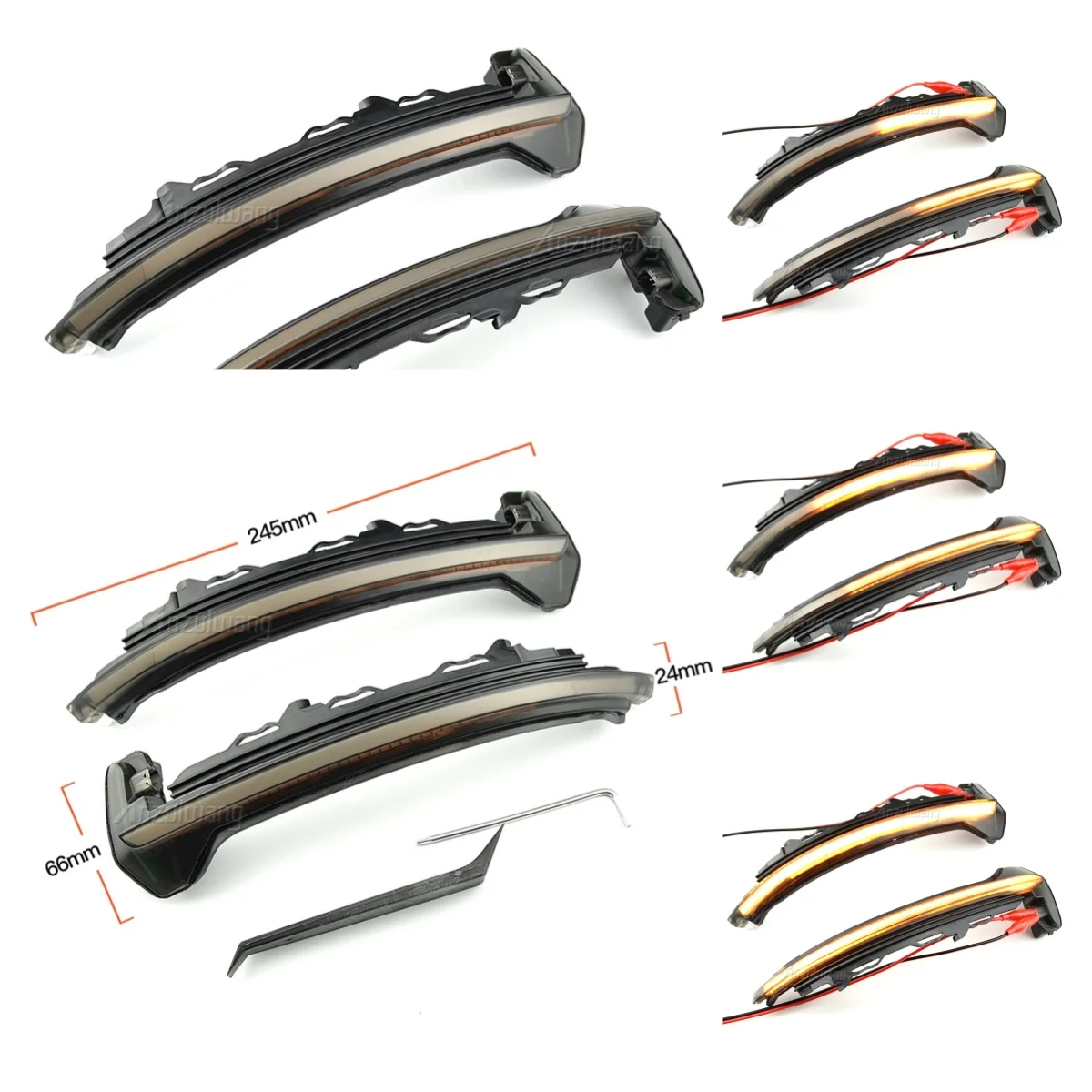 

2pc Dynamic Blinker For Audi TT MKIII III 3 8S R8 LED Turn Signal 2015 2016 2017 2018 2019 TTRS Side Mirror Lights arrow