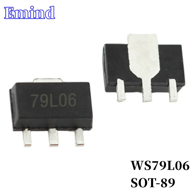 

100Pcs WS79L06 79L06 SOT-89 LDO 3-terminal Regulator IC SMD Low Dropout Regulator