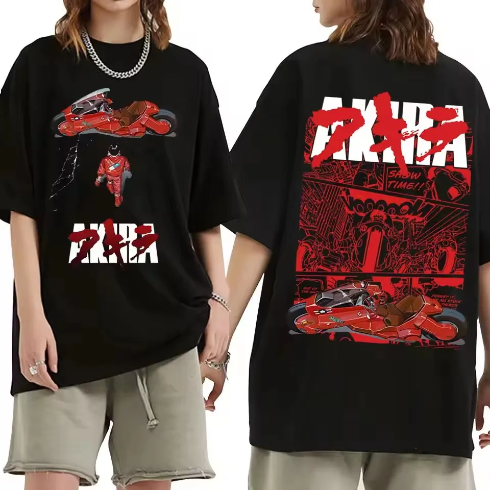 Akira Shotaro Kaneda Japanisches Anime T-Shirt Kurzarm Herrenbekleidung Ghost in The Shell Grafik Y2K Bedrucktes Harajuku T-Shirt – Detail 12
