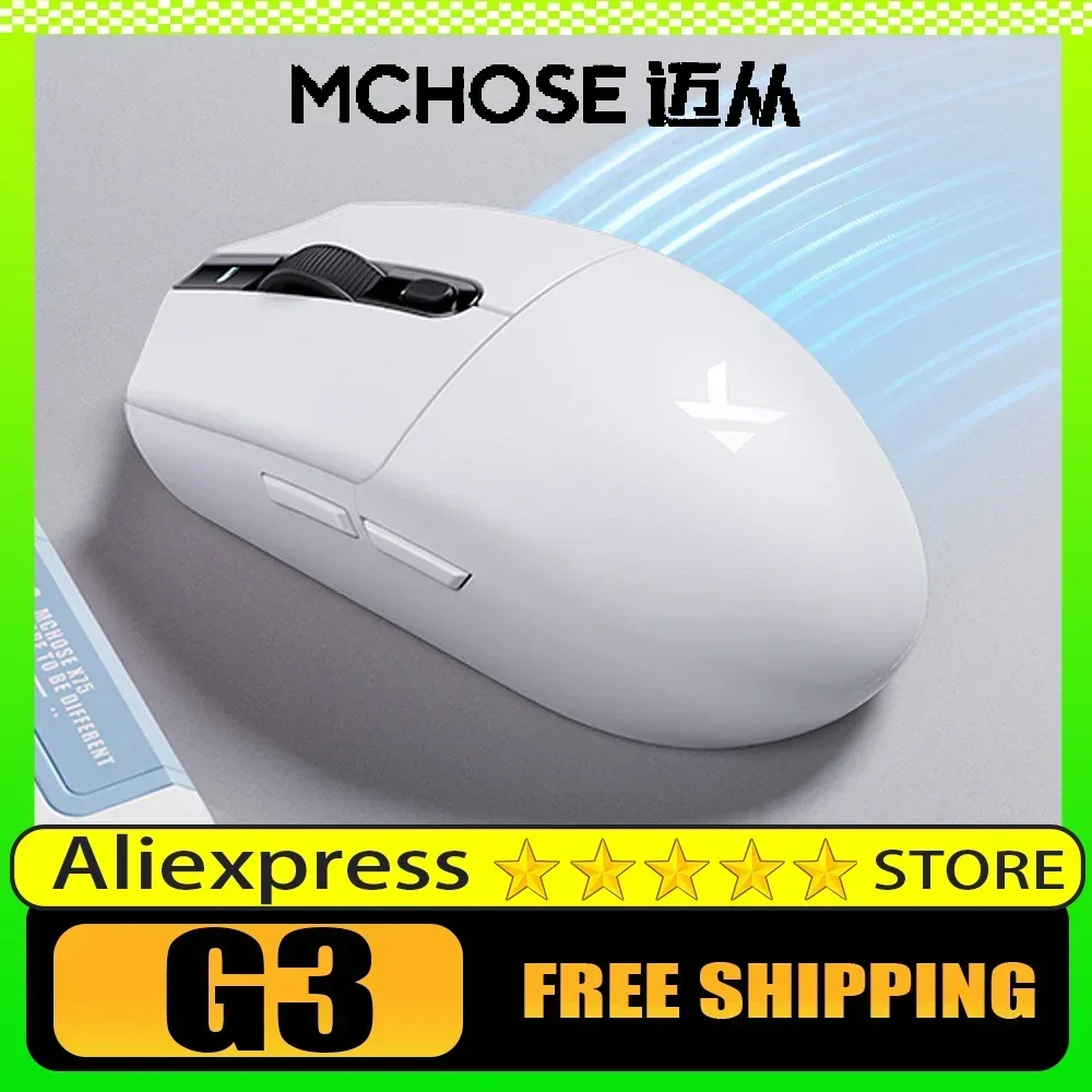 MCHOSE G3 Wireless Mouse Bluetooth Three Modes 800mAh Ergonomic Gaming Mouse Lightweight PC Gamer Accessories Office Gifts