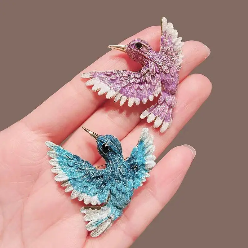 Retro Fashion Chinese Bird Brooch Unique Elegant Corsage Delicate Texture for Women Girls Date Wear Accessory