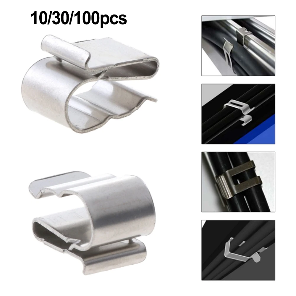 10/30/100 Pcs Solar Panel Cable Clips Photovoltaic Solar Panel Wire Clamps Clips For Home Kayaks Fishing Boats Wire Clip Set