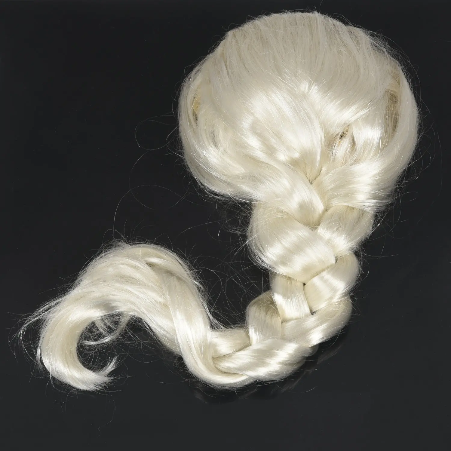 Linda peruca adulta trança dourada clara vestir-se