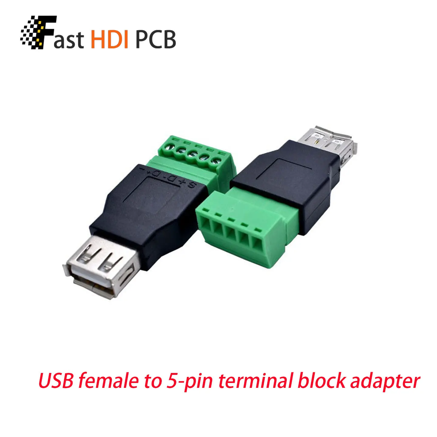 USB 2.0 Solderless Connector Screw Terminal Male Female Adapter for Keyboard Mouse Cable DIY – Tool-Free Reusable Wire Connector