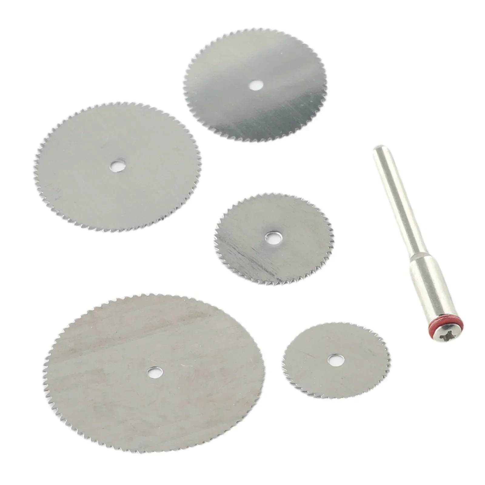 5PCS Mini Circular Cutting Disc With Mandrel Stainless Steel Saw Blade For Dremel Metal Cutter Power Tool Replacement 3mm Silver