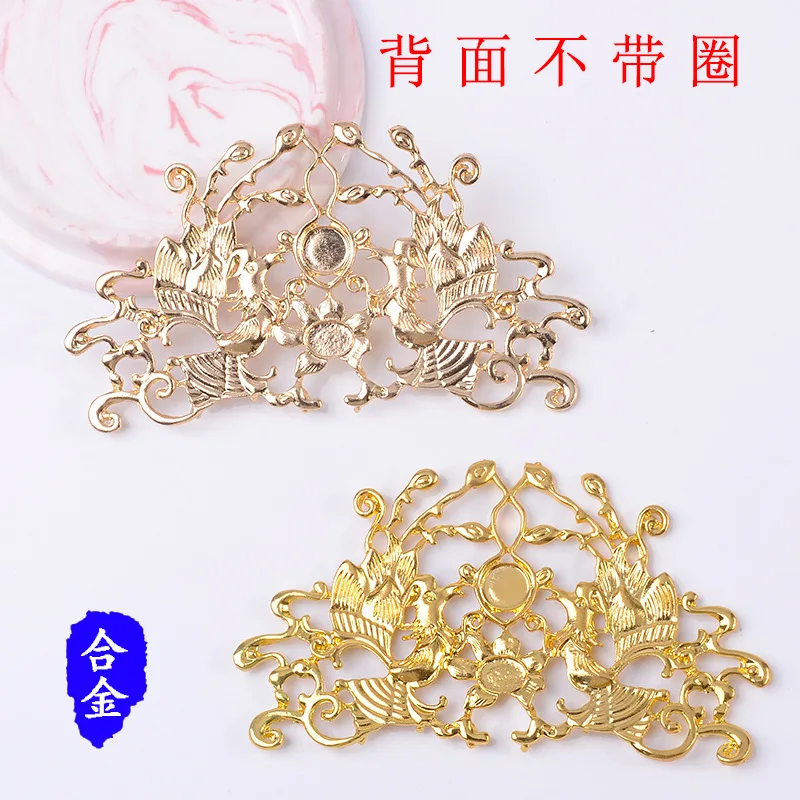 Hollow pattern classical jewelry accessories DIY bridal fan handmade materials alloy accessories manufacturers wholesale spot