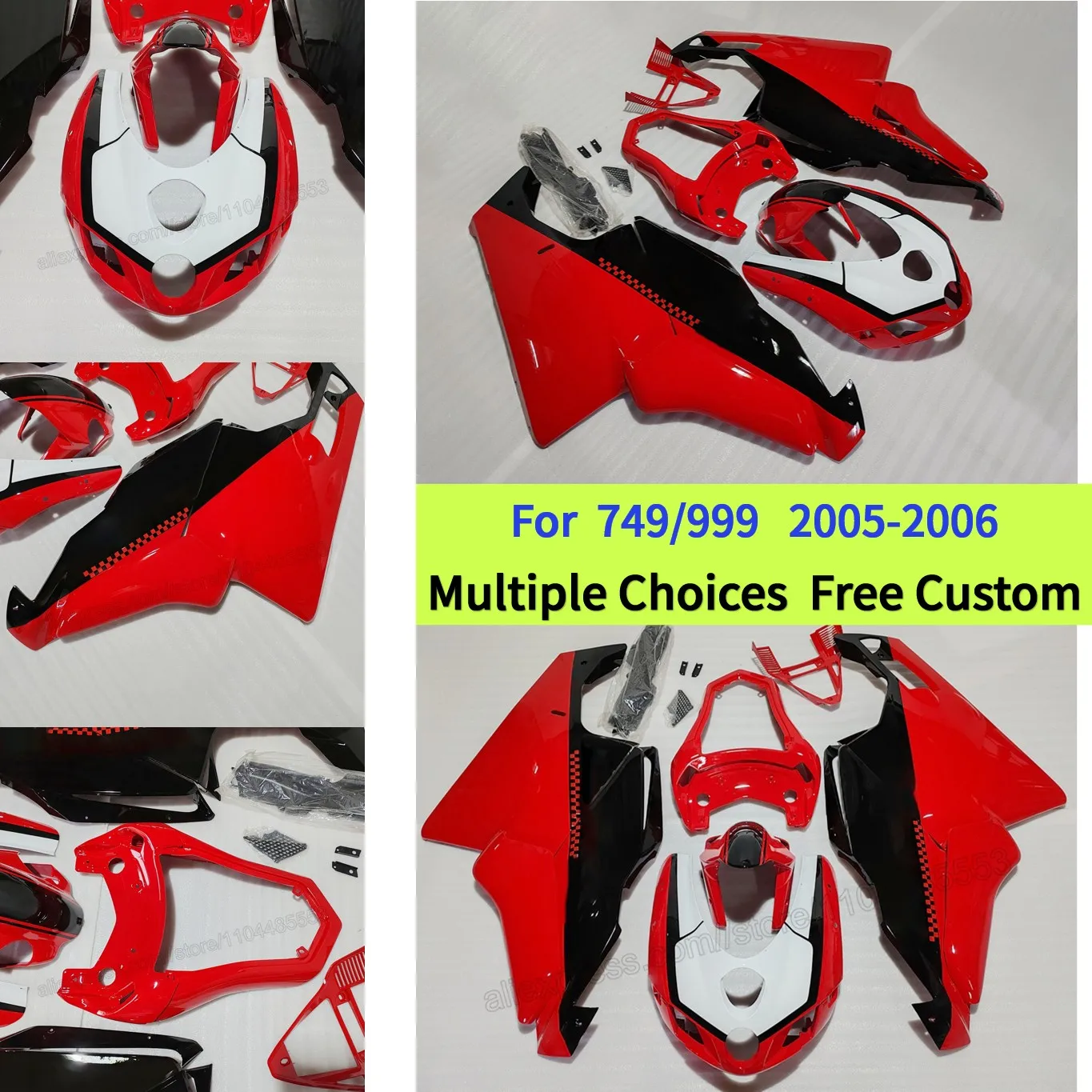 

ABS Fairing Kit For Ducati 749 999 2005-2006 Premium Injection Molded Motorcycle Bodywork Set