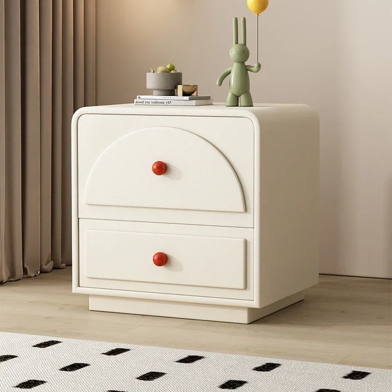 Modern Drawers Nightstands Luxury Mobile Storage Designer Replica Bedside Table Wood Rattan Mesa De Noche Bedroom Furniture