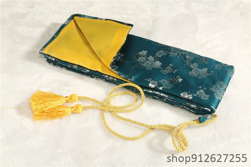 High silk  blue flower bag  sword for japanese sword\'s katana wakizashi