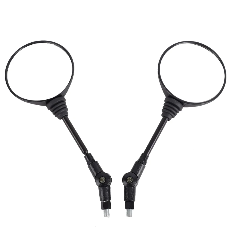 1 Pair Foldable Motorcycle Rearview Mirror Round 10MM Scooter E-Bike Rear View Mirrors Back Side Convex Mirror for KTM KLX