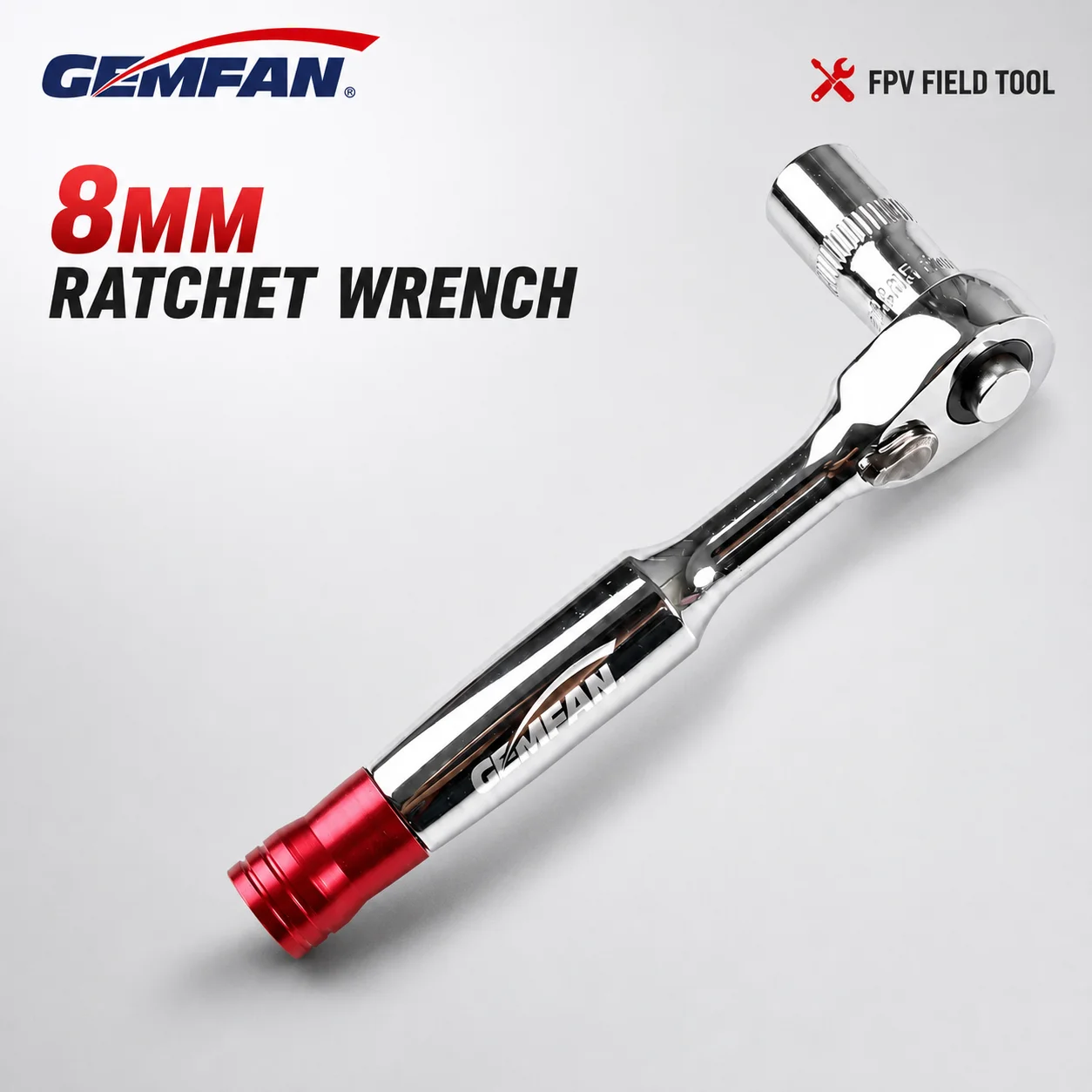 GEMFAN WL-06 8mm Ratchet Wrench FPV Prop Tool M5 Motor Nut 1/4 Inch Socket for Brushless RC Racing Drone Repair Tool Accessories