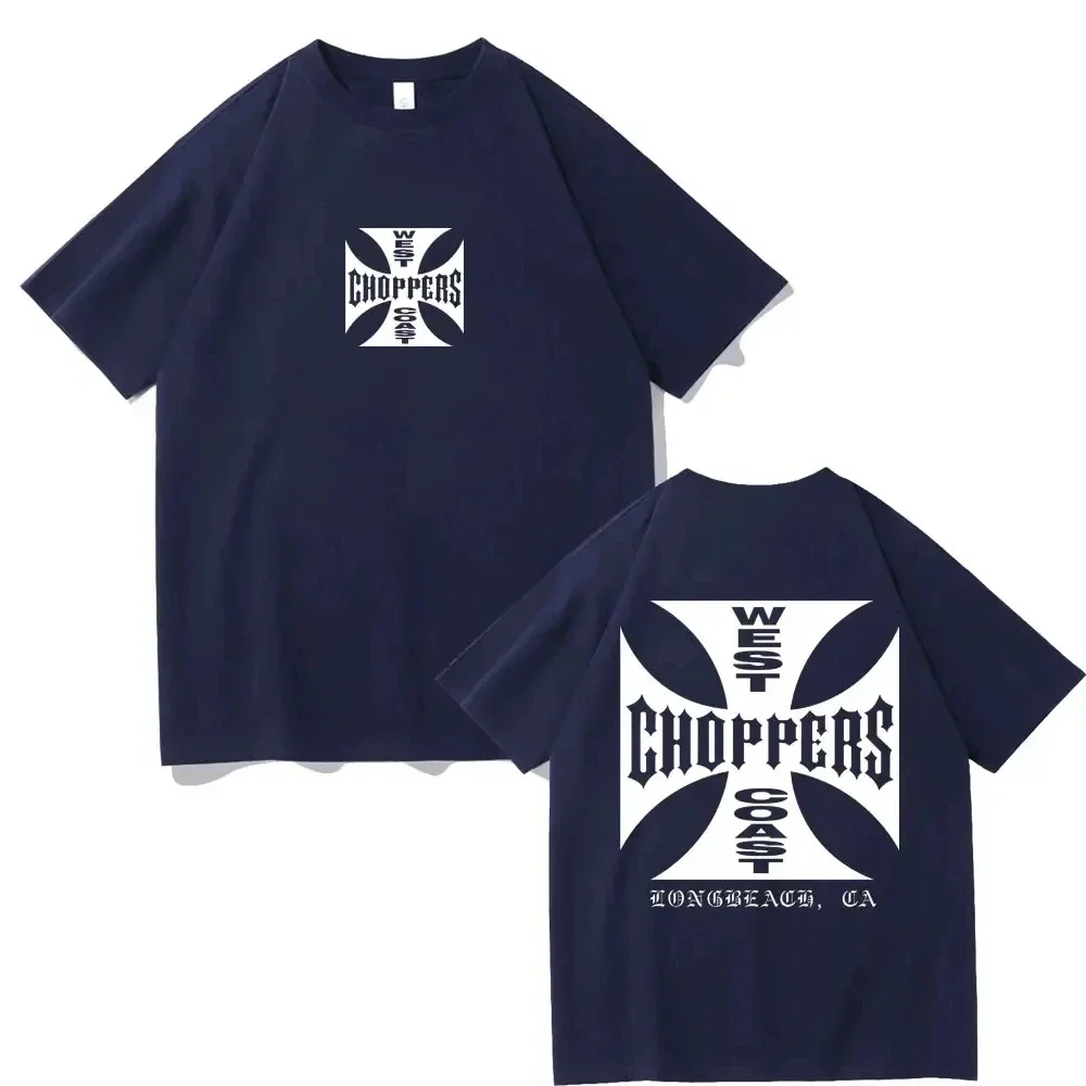 West Coast Choppers T-shirt Vintage Washed Biker Aesthetic Unisex Oversized Crew Neck Cotton Gothic Short Sleeve Tee Tops Hot