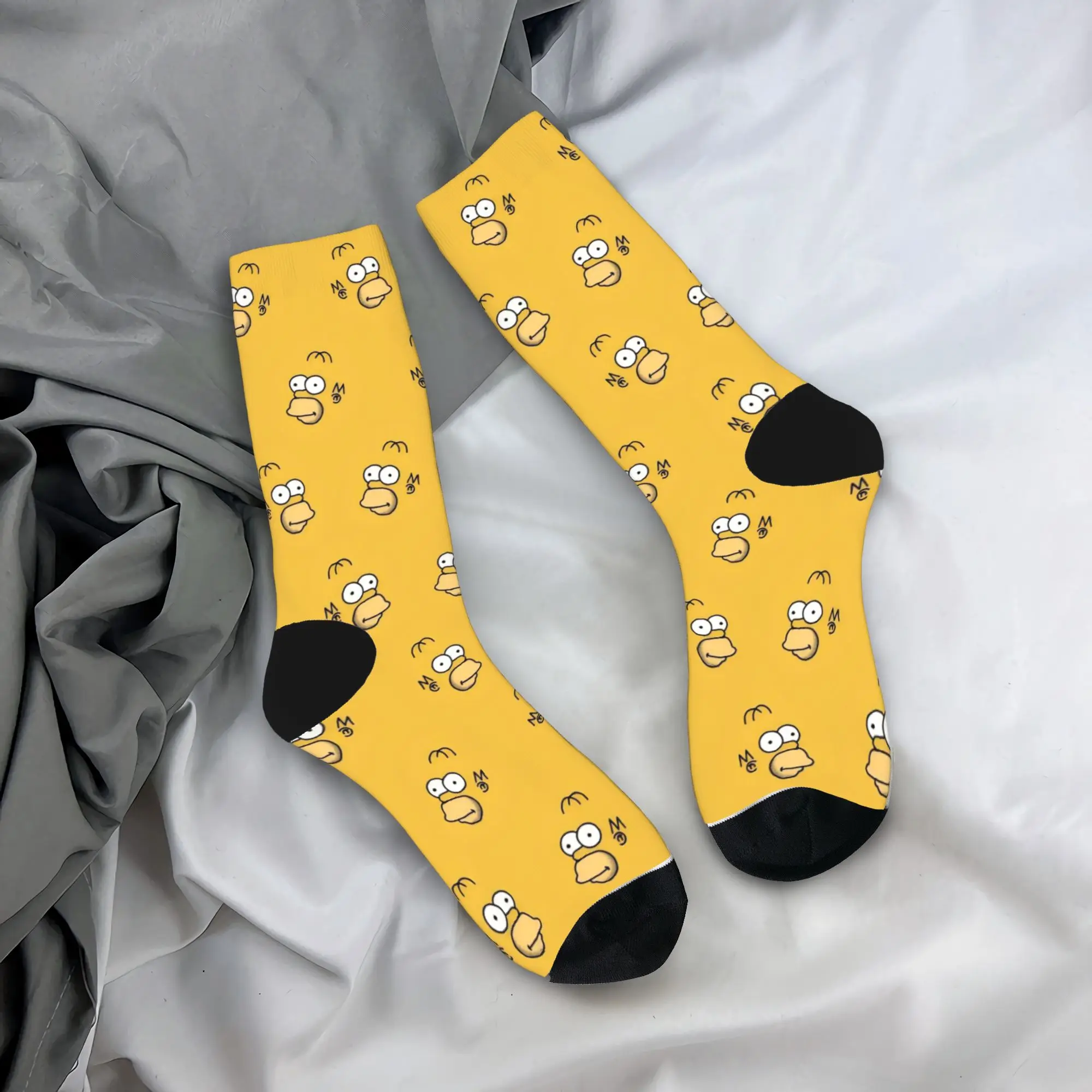 Autumn Winter Crazy Design Unisex S-Simpson Socks  Sweat Absorbing Basketball Socks