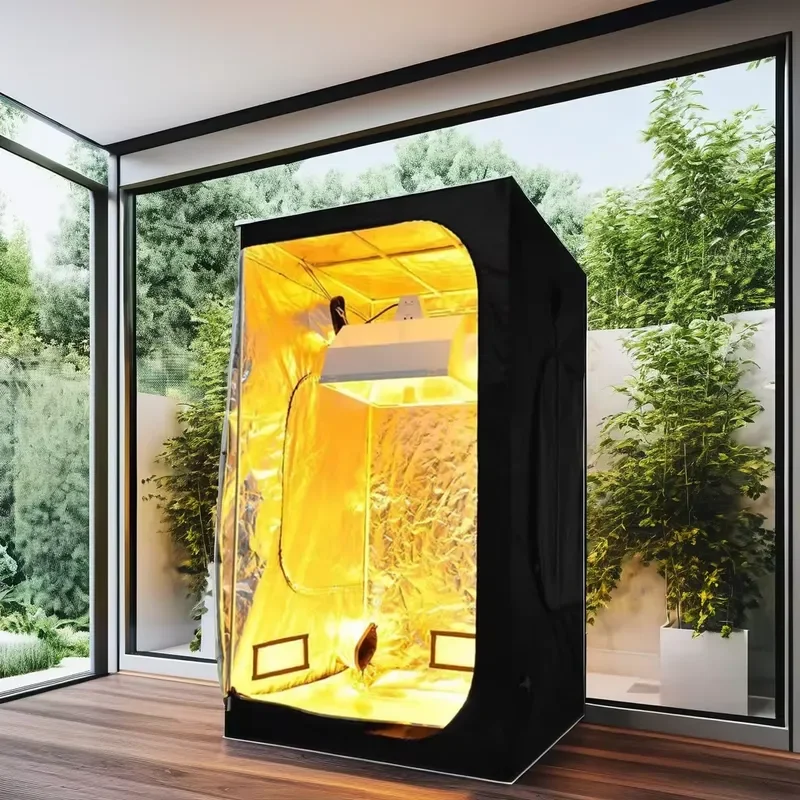 In Stock Small Indoor Grow Tent 600D/1680D Mylar Fabric Metal Frame Full Kit for 2x2 2x4 3x3 4x4 Grow Tents