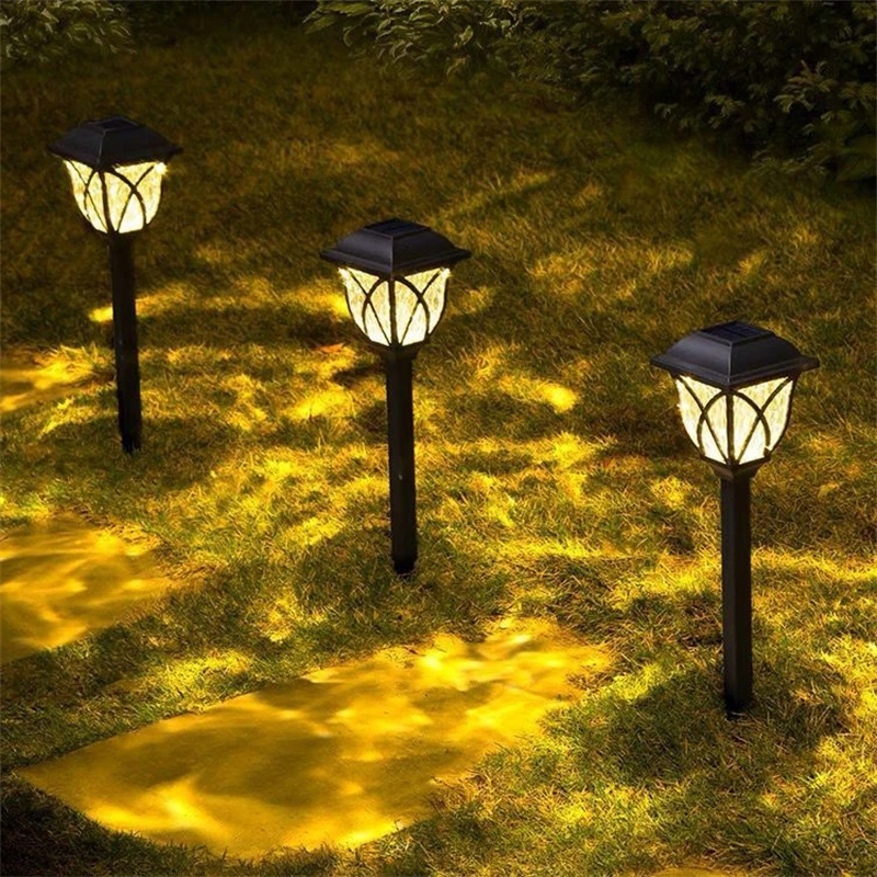 2Pcs Landscape Path Light Outdoor Solar Pathway Light Solar Yard Light Bright Lawn Light Solar Garden Stake Light for Lawn Decor