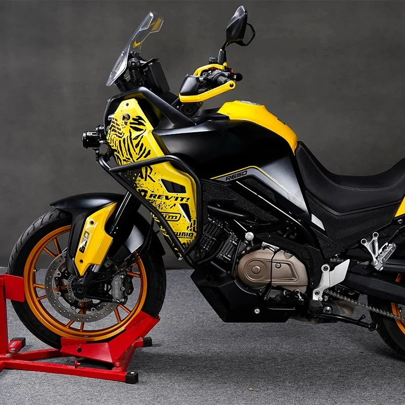 For QJMOTOR SRT 650 Motorcycle Body Fairing StickerTank Pads Gas Knee Grip Traction Sticker Protector