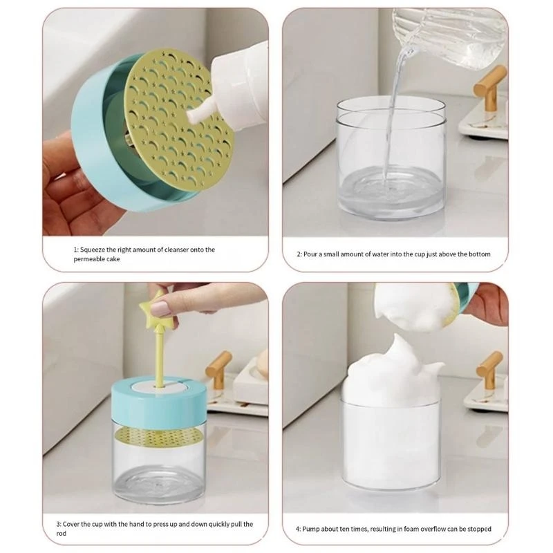 Tazza schiuma detergente per il viso, produttore frusta, strumento cura della pulizia della pelle del viso