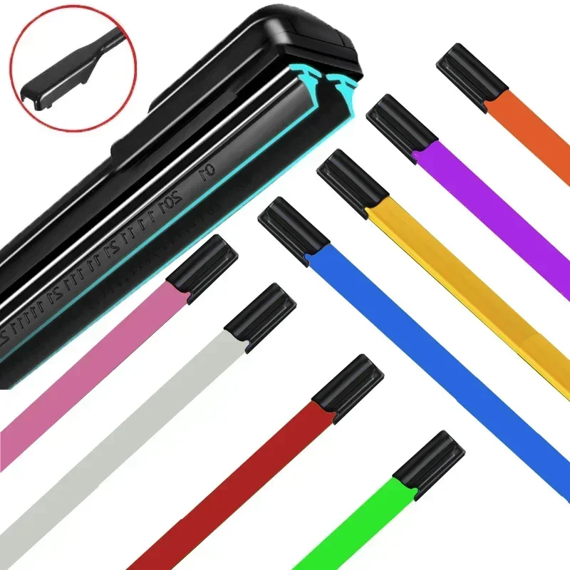 Colorful Vatl5.1. Car Windshield Wiper blades Universal Soft Double layer Rubber Frameless Bracketless 16\