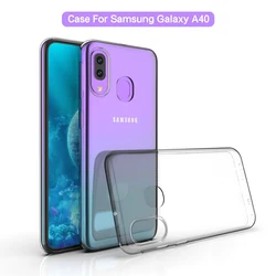 Case for Samsung Galaxy A40 Transparent Soft silicone TPU Phone Case For Samsung A40 Cover A 40 Clear Case