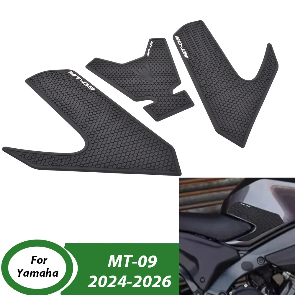 For Yamaha MT-09 2024-2026 MT09 Tank Pad Non-slip Side Fuel Tank Pad Stickers Waterproof Rubber Sticker Motrocycle Accesorios