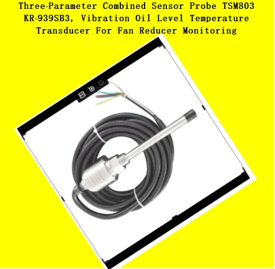 Three‑Parameter Combined Sensor Probe TSM803 KR‑939SB3, Vibration Oil Level Temperature Transducer For Fan Reducer Monitoring
