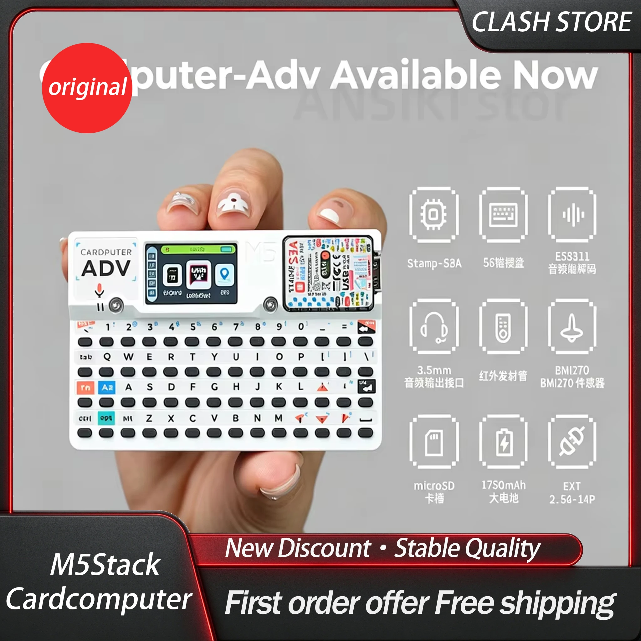 M5Stack Cardcomputer ADV Kit ESP32 Development Board 1.14 
