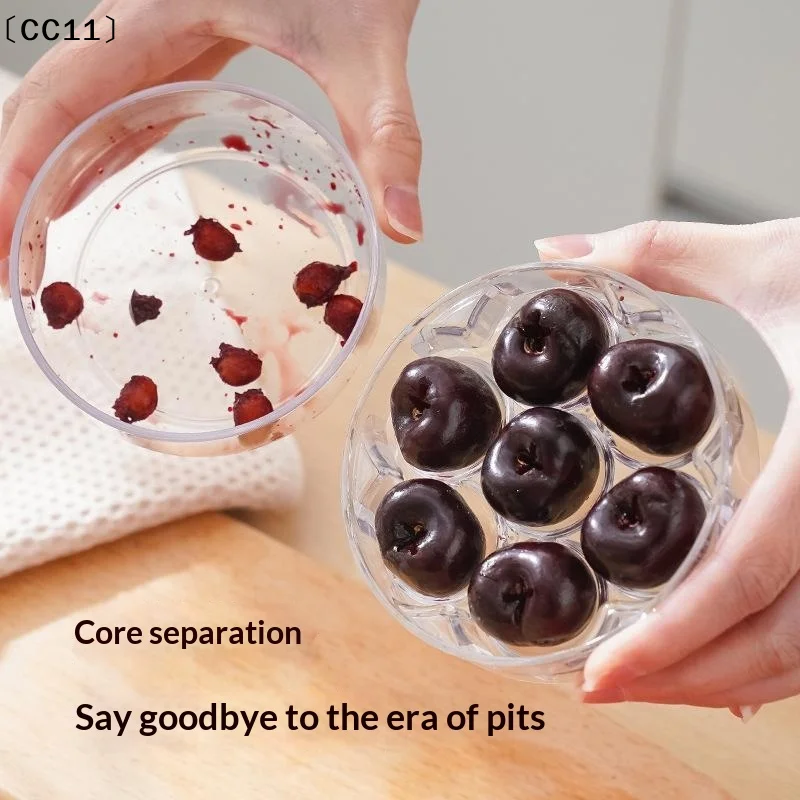 Cherry Pitters Corer Handheld Press Cherry Pitter Remover With 7 Holes Multi-Purpose Fruit Core Pitting Tools〔CC11〕