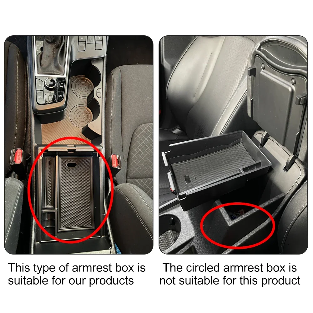 Organiser Armrest Storage Box Non-slip Waterproof Fittings For Kia Sportage NQ5 2022 Parts Replacement High Quality