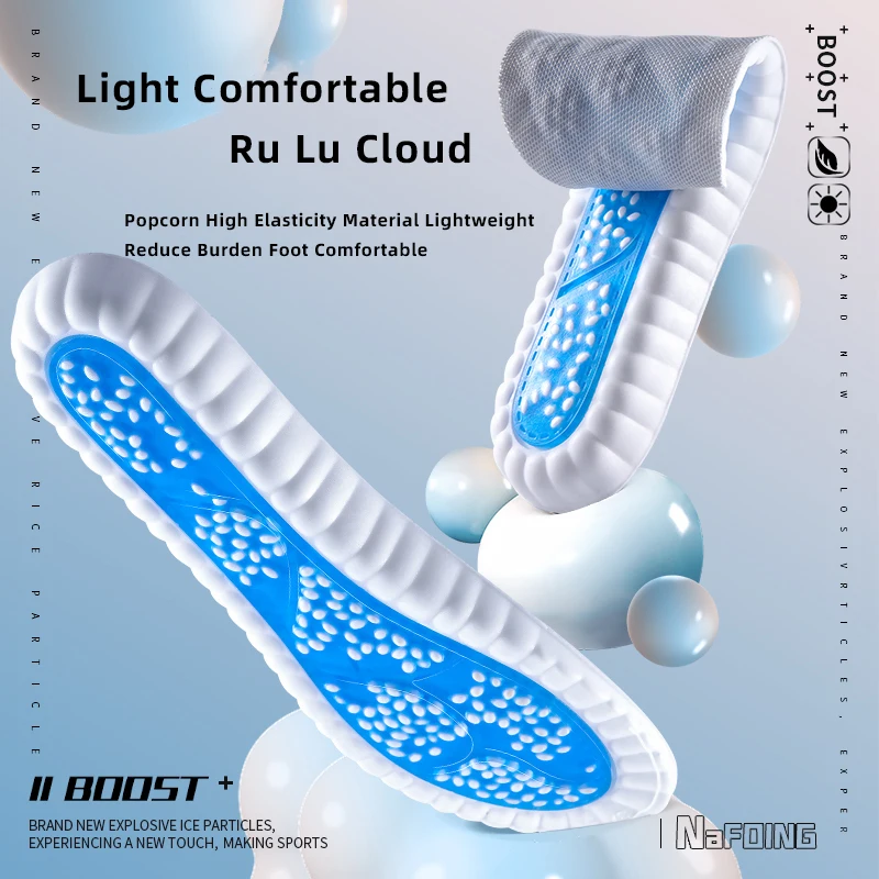 2 pares de plantillas deportivas Premium para zapatos, suaves, transpirables, amortiguación absorbente de golpes para hombres óptimos, almohadillas para el cuidado de los pies para hombres y mujeres