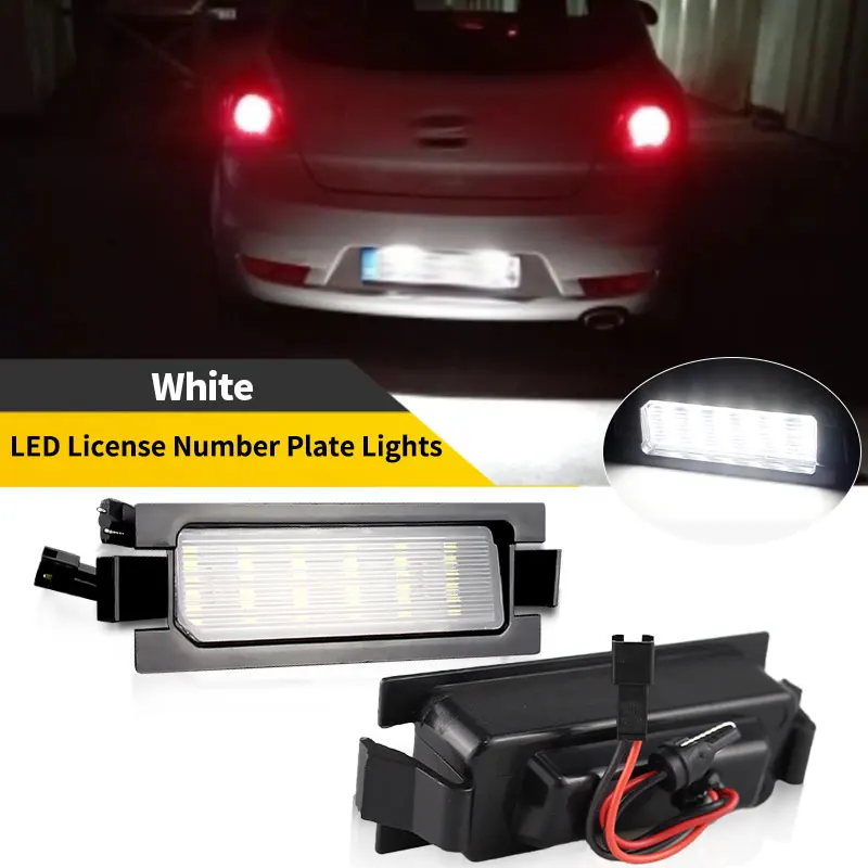 2PCS For Hyundai i30 CW (GD) 5D Elantra GT Hatchback Wagon Accent KIA PRO Cee'd  LED Car License Plate Lights White 6000K