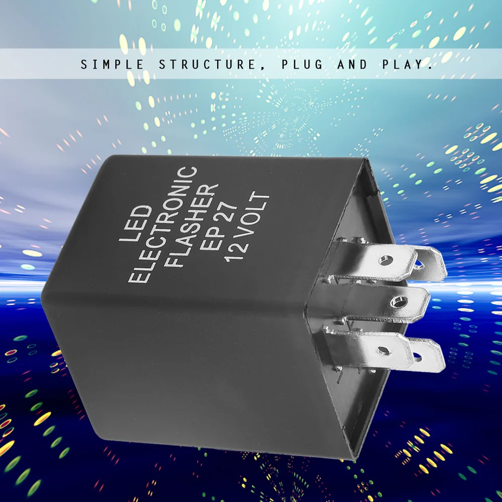 Flash Relay Flasher Relay EP27 LED Flasher Relay EP27 5-Pin LED Flasher Flash Relay for Turn Signal Light Hyper Flash Fix 12V