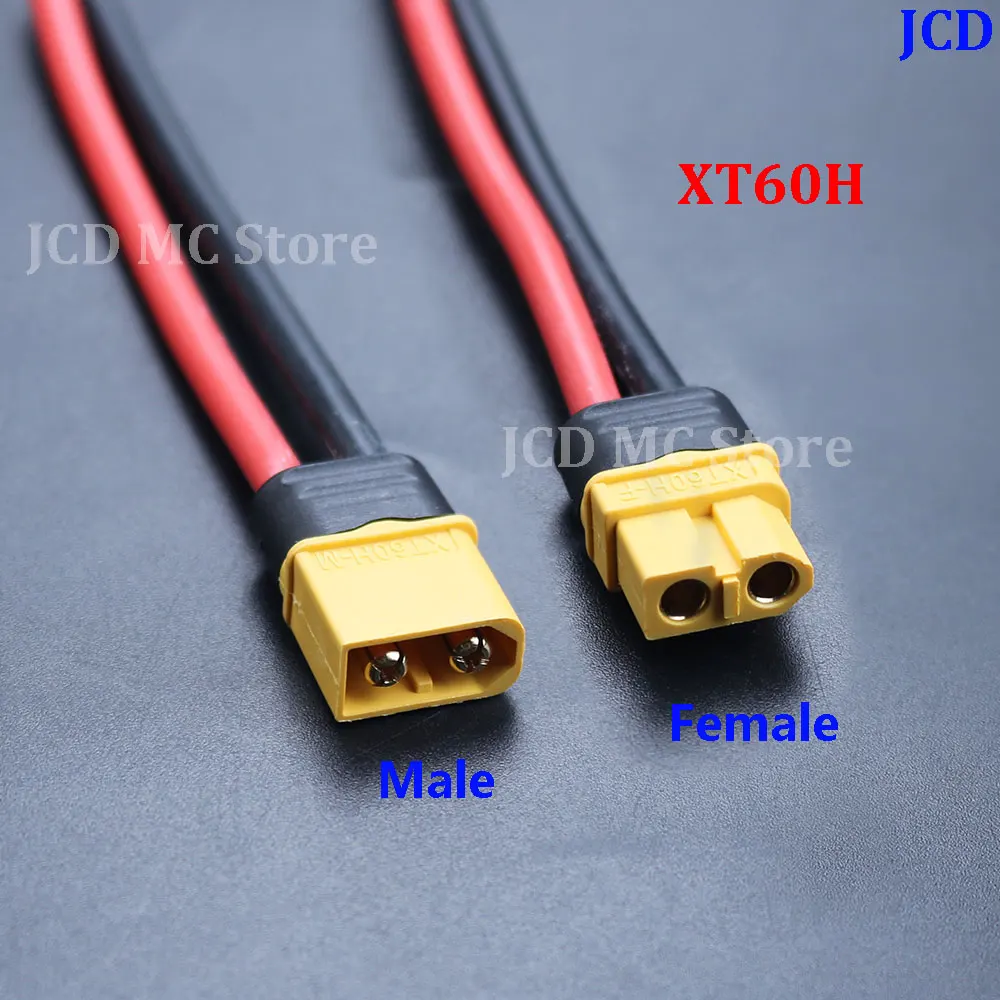with Silicone Insulation XT60H 12AWG Battery Extension Cable for RC Lipo Batteries/Drone XT60 Male Female Connector Plug Set