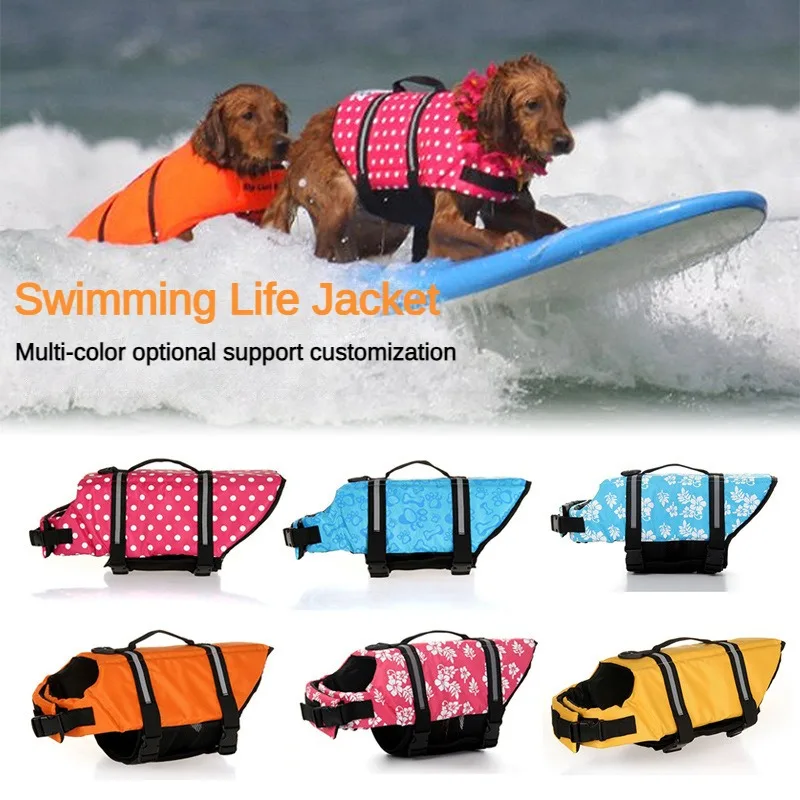 New Pet Swimsuit, Pet Life Jacket, Popular Dog Safety Suit, Large Dog Swimming Suit Dog Clothing Pet Clothes Customizable