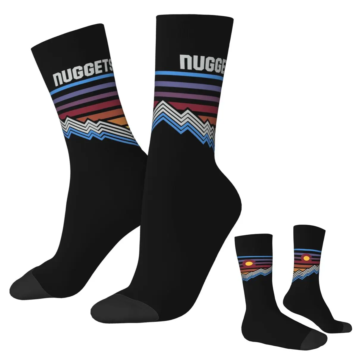 Denver Nuggets Calcetines Harajuku Medias de alta calidad Calcetines largos para todas las estaciones Accesorios para regalos de Navidad unisex