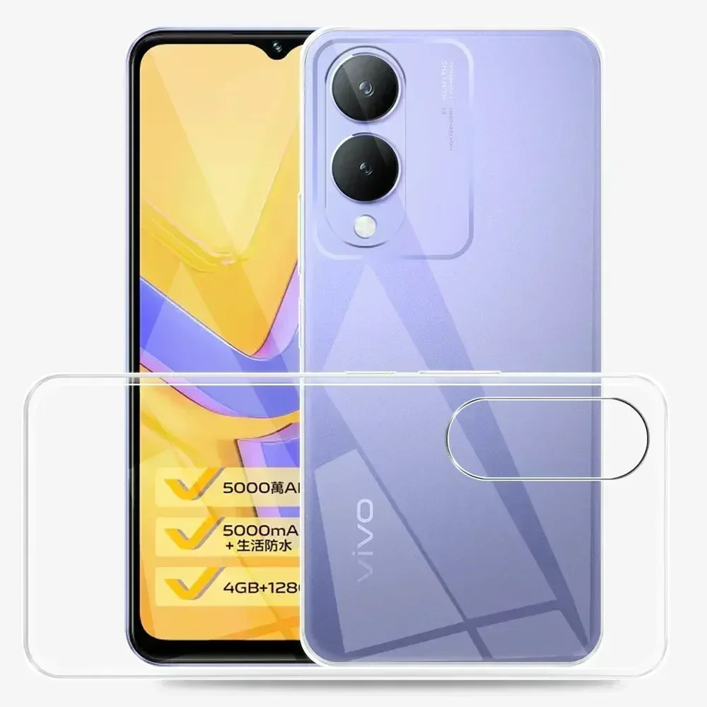 For Vivo Y17S Case Clear Soft Silicone Protect Phone Case For Vivo Y17 Y15 Vivo Y15S Y15A Cover Coque VivoY12 Y11S Y11 Y3 Funda
