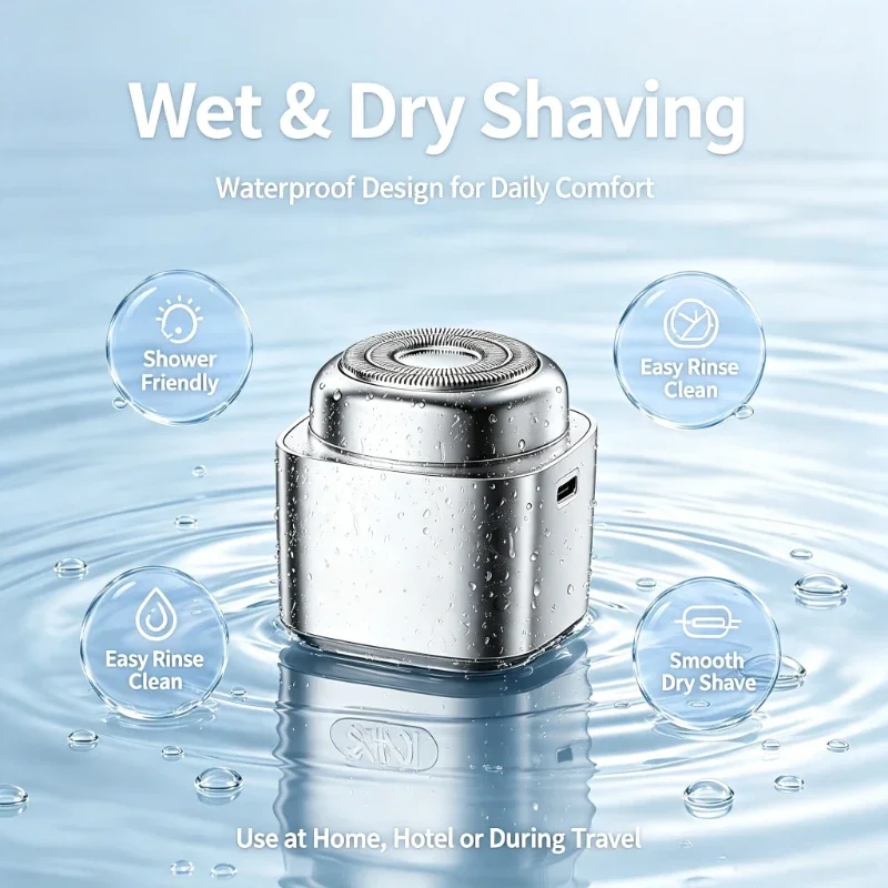 Portable Mini Men Electric Shaver Stainless Steel Blade Full Body Waterproof Pocket Beard Razor