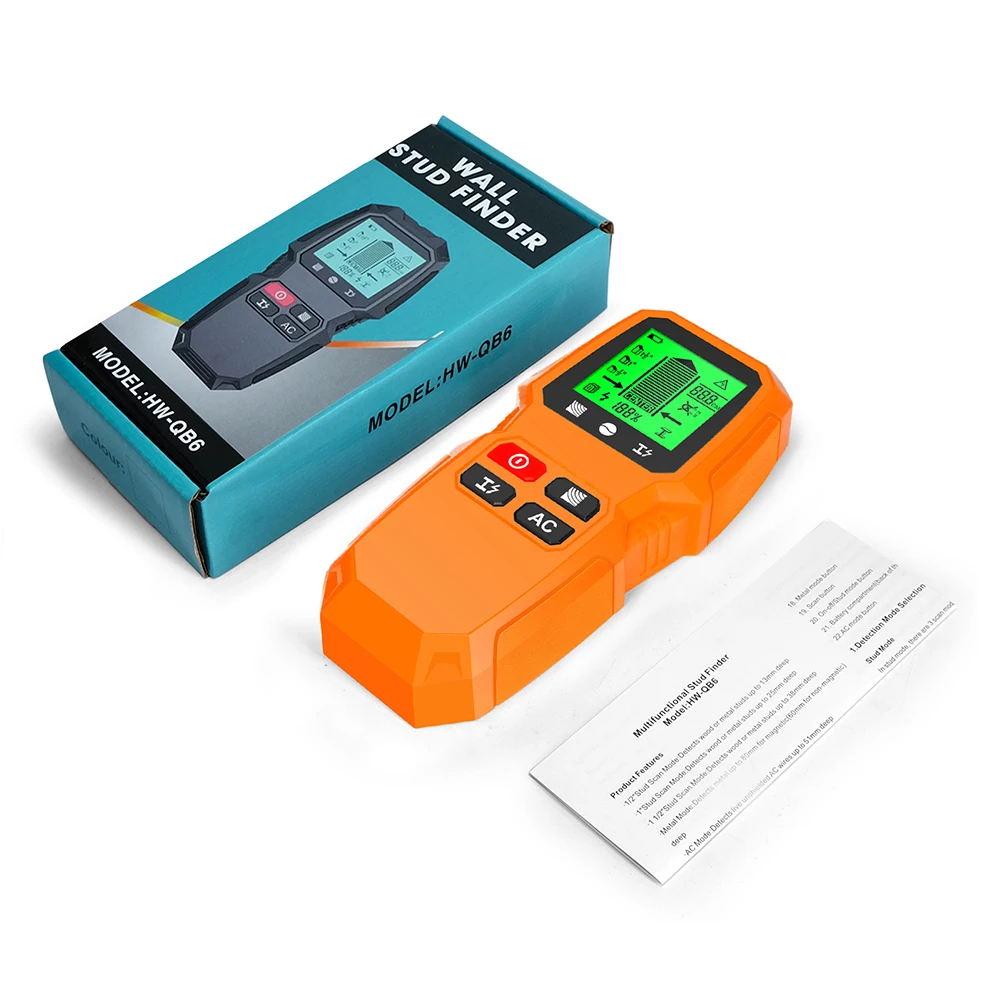 7 in 1 Smart Stud Finder Wall Scanner with LCD Display Stud Finder Wall Detector for AC Wire Metal Studs Wood Joist Pipe