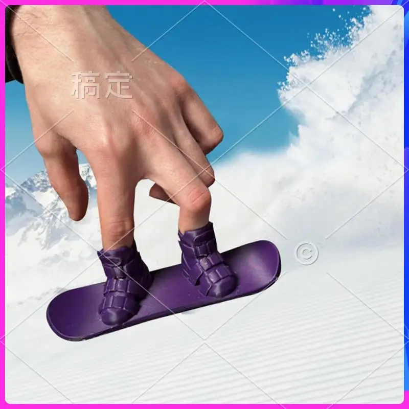 AUU-미니 핑거 스노우 보드, 3D 프린트 핑거 스노우 보드, 핑거용 미니 스케이트보드 스노우 보드, 미니 스키 장난감 핑거