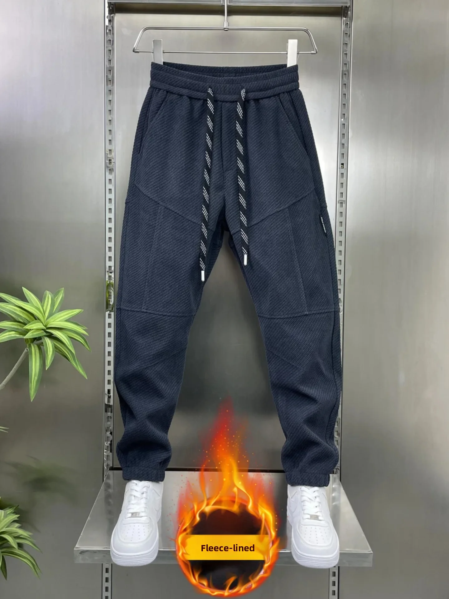 

Thiened Fce Casual Pants Men's Outdoor Sports Winter New Sle Faionable Simple Match Outdoor Leisure Trousers